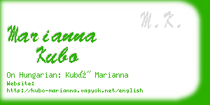 marianna kubo business card